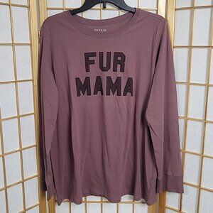 NWOT Torrid Classic Fit long-sleeve t-shirt mauve oversized Torrid size 00 or 10